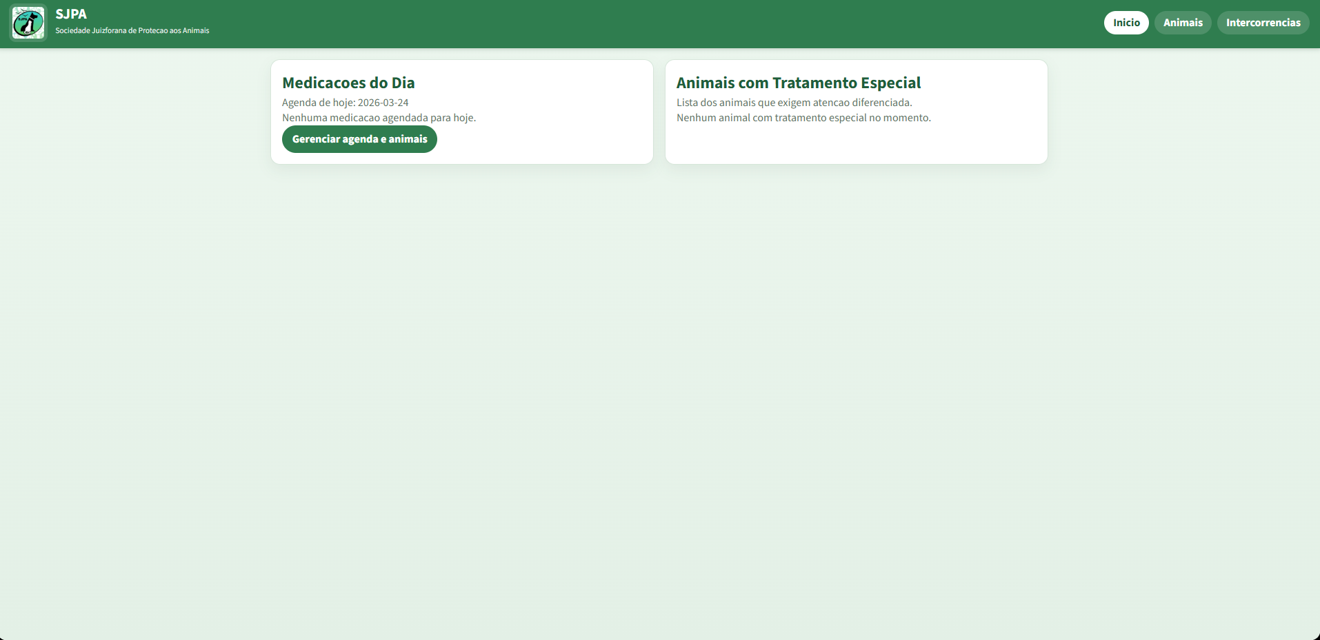 Sistema de gestão para ONG animal